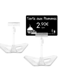 SOPORTE PARA ETIQUETA DE PRECIO ASPECTO CRISTAL DE 80MM